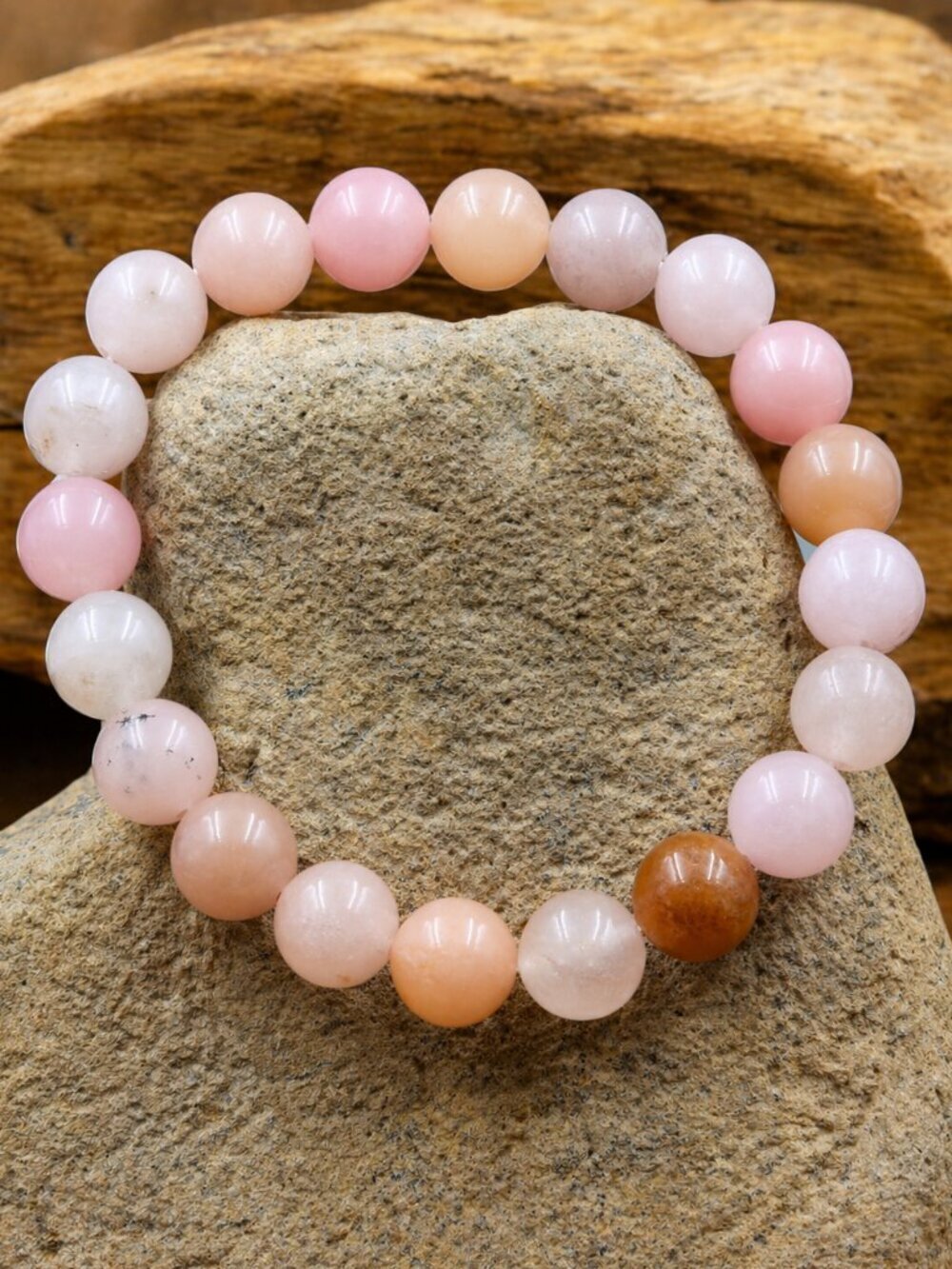 Morganite Gemstone Bracelet | Handmade